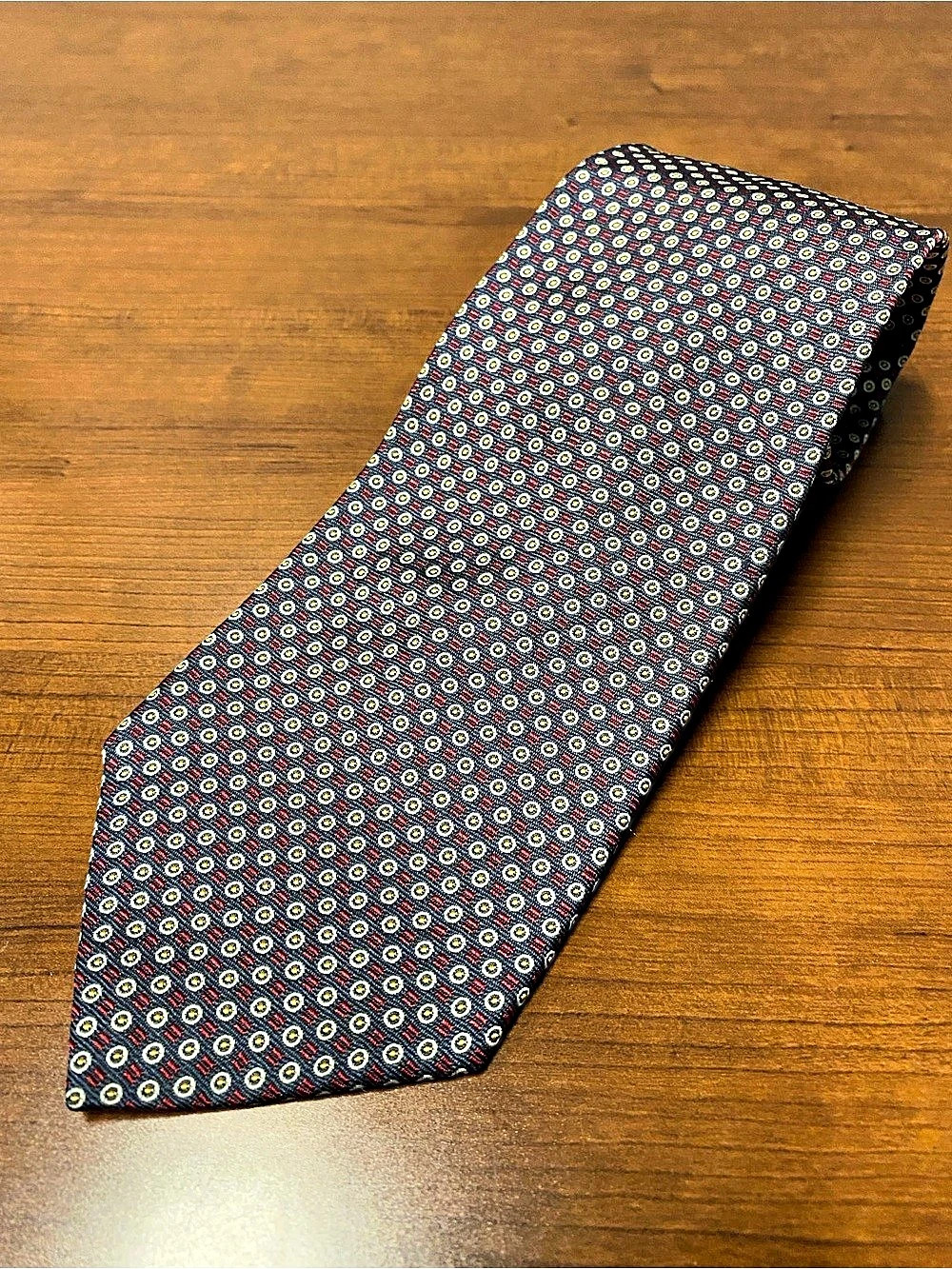 Ralph Lauren Men's Silk Geometric Tie in Blue & Red Like New